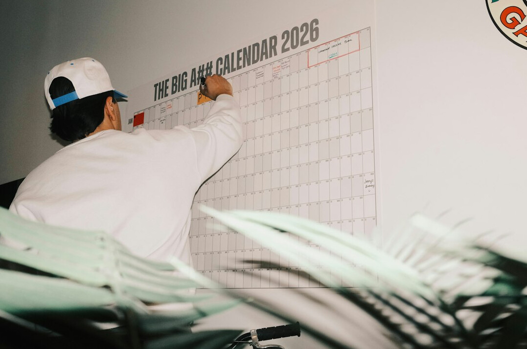 person checking calendar